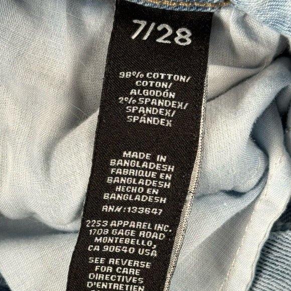 Kendall + Kylie The Icon High Rise Straight Jeans Distressed Size 7/28 - Picture 9 of 10